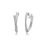 Small Dancing Wave Twist Hoop Earrings