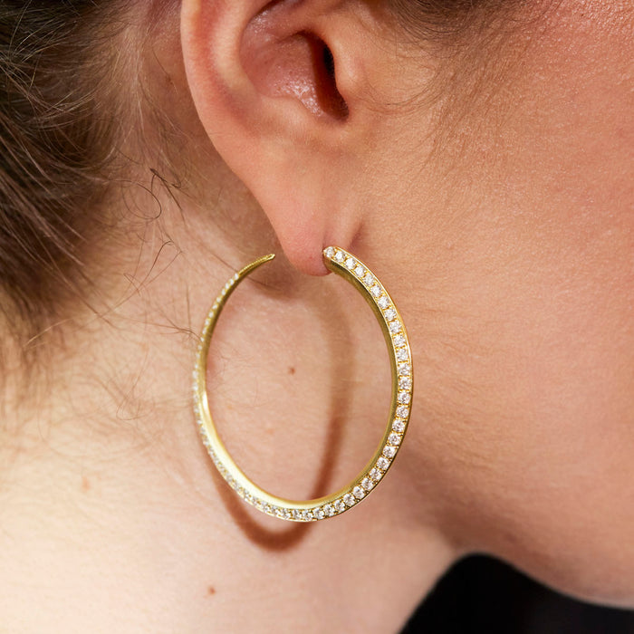 Diamond Khartoum Hoop Earrings