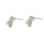 Oera Ribbed Diamond Stud Earrings
