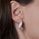 Pavé Diamond Oera Hoop Earrings