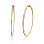 Large Diamond Inside-Out Hoop Earrings