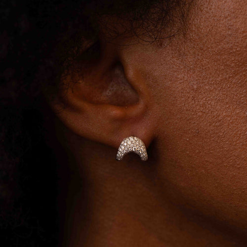 Zaha Pave Huggie Earrings Image 2