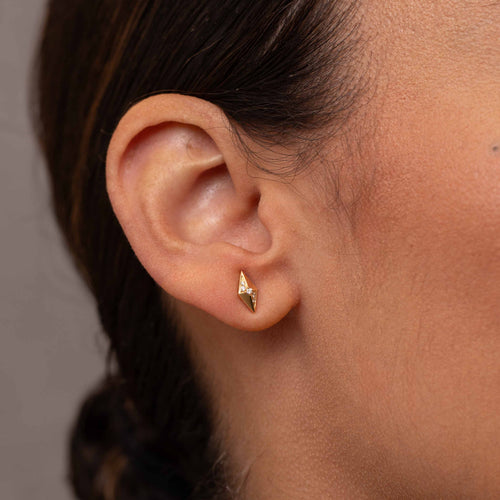 Diamond Stud Earring Image 2