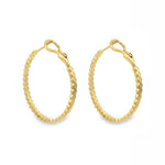 Large Diamond Hex Hoop Earrings