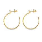 Small Diamond Hoop Earrings