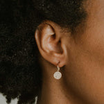 Diamond Pavé Disc Drop Earrings