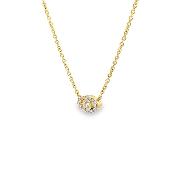 Pavé Diamond Petite Evil Eye Necklace