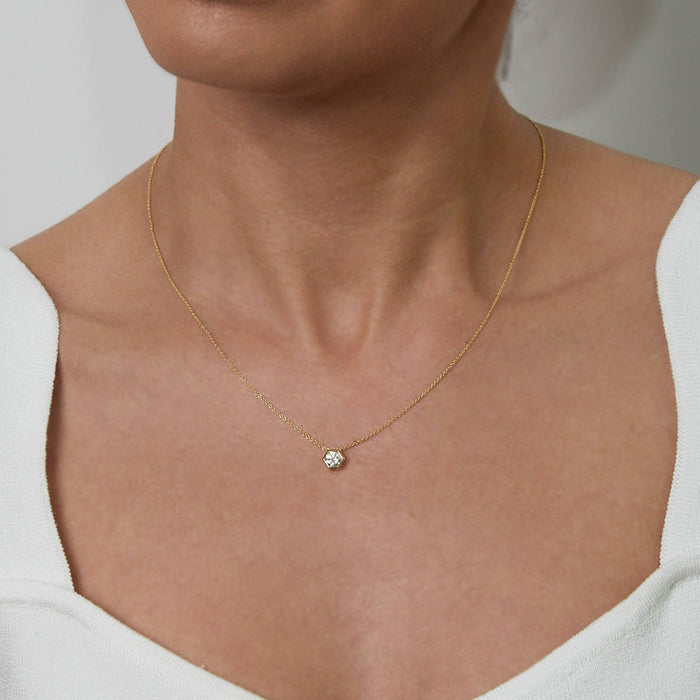 0.70tcw Hex Diamond Pendant Necklace