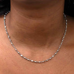 Diamond Rosary Chain Necklace