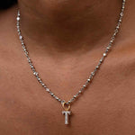 Diamond Rosary Chain Necklace