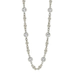 Diamond Rosary Chain Necklace