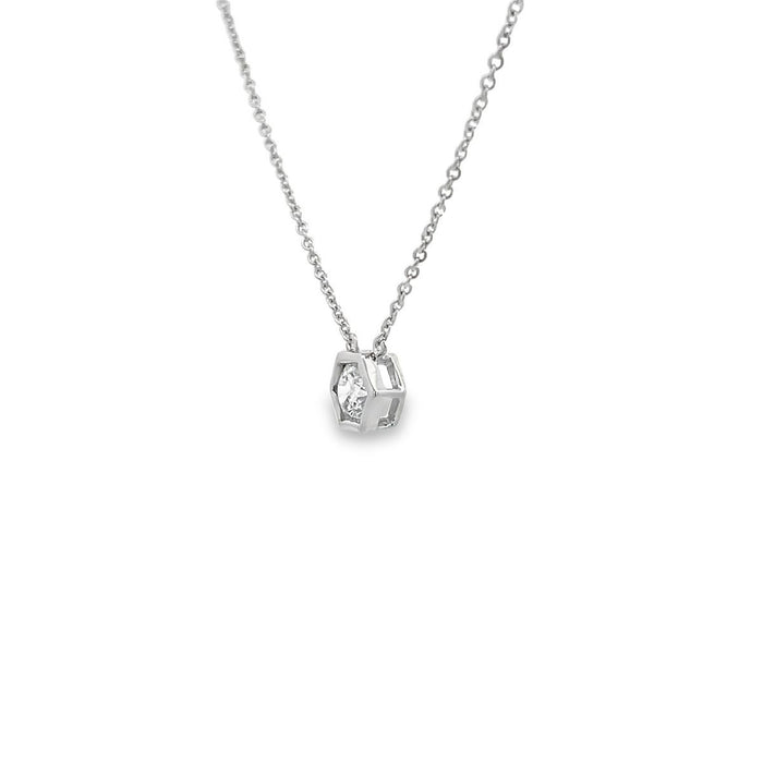 0.33tcw Hex Diamond Pendant Necklace