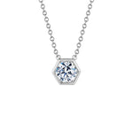 0.70tcw Hex Diamond Pendant Necklace