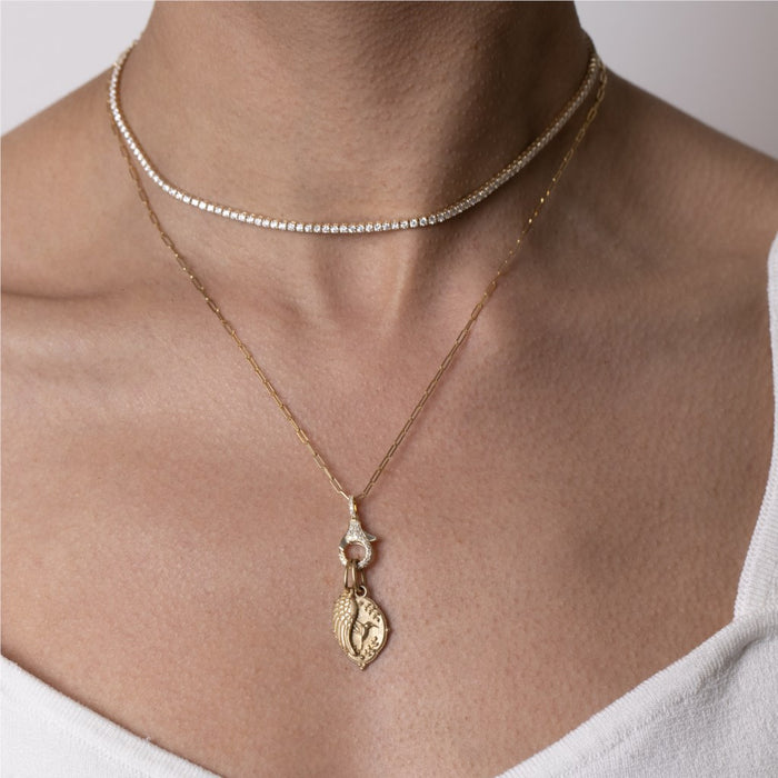 Pavé Diamond Lobster Clasp Necklace