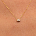 Diamond Bezel Set Pendant Necklace