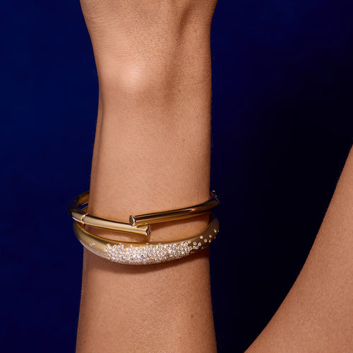 Champagne Diamond Big Urban Winter Cuff Image 2