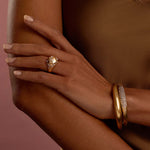 Champagne Diamond Big Urban Winter Cuff