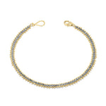 Grey Diamond Textile Row Bracelet