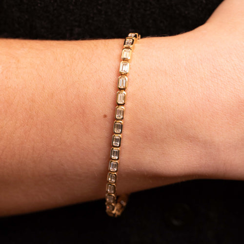 4.06tcw Diamond Bezel Set Bracelet Image 2