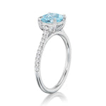Aquamarine & Diamond Classico Ring