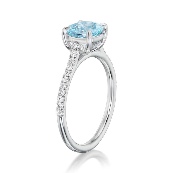 Aquamarine & Diamond Classico Ring