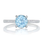 Aquamarine & Diamond Classico Ring
