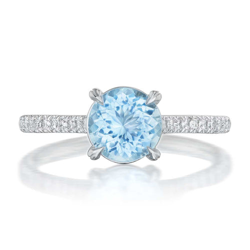 Aquamarine & Diamond Classico Ring