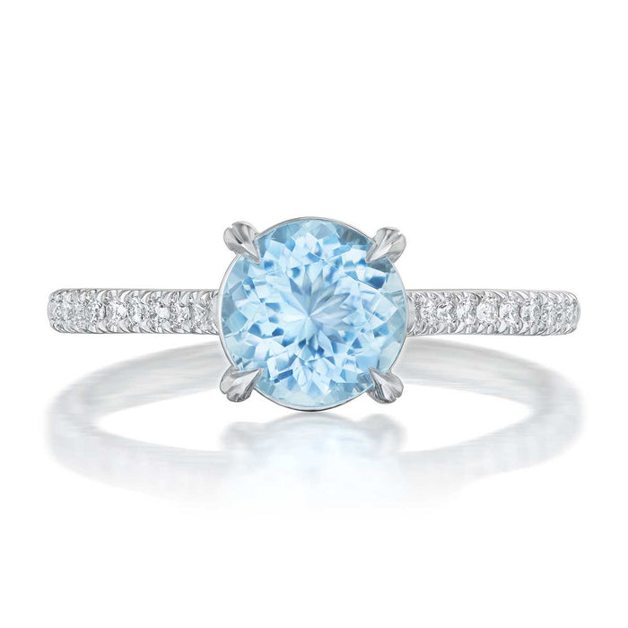 Aquamarine & Diamond Classico Ring