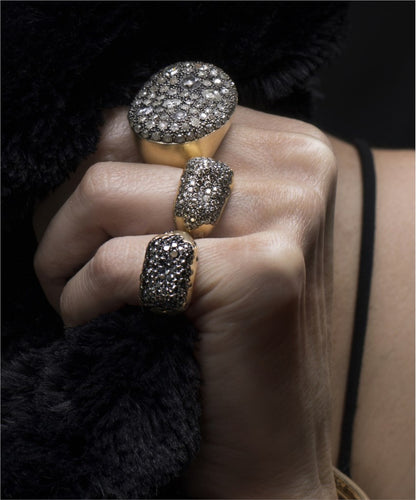 Black Diamond Baby Malak Caviar Ring Image 2