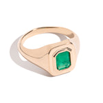 1.10ct Emerald Signet Ring