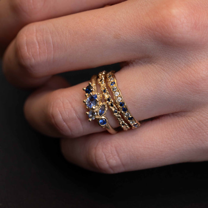 Blue Sapphire Eternity Band