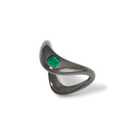 Petite ZAHA Emerald Stacking Ring
