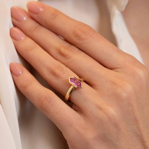 Pink Sapphire Ludlow Statement Ring Image 2