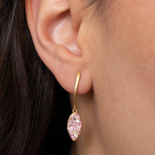 Pink Sapphire Baby Malak Bonbon Drop Earrings Image 2