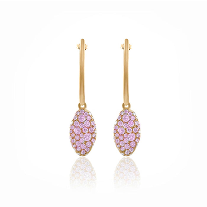 Pink Sapphire Baby Malak Bonbon Drop Earrings