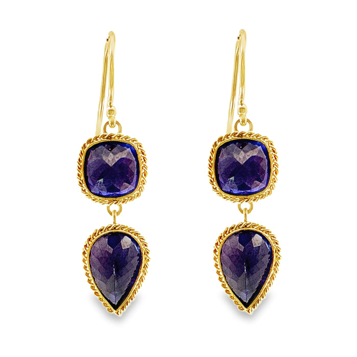 Tanzanite Double Drop Earrings