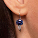Sapphire & Diamond Drop Earrings