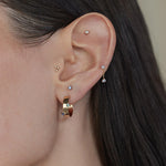 Sapphire & Tourmaline Bove Hoop Earrings