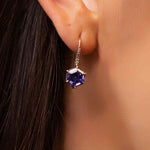 Tanzanite & Diamond Drop Earrings