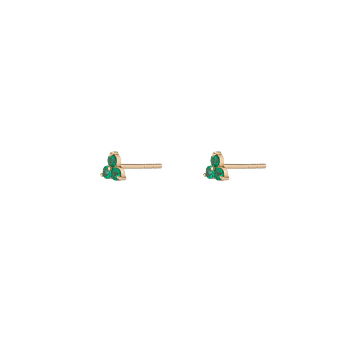 3-Stone Stud Earrings