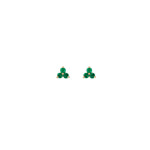 3-Stone Stud Earrings
