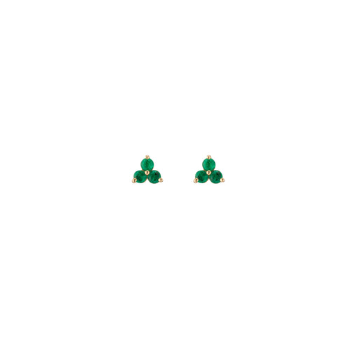 3-Stone Stud Earrings