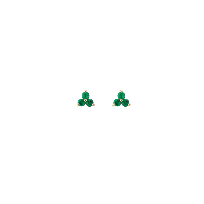 3-Stone Stud Earrings