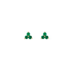 3-Stone Stud Earrings