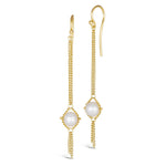 Freshwater Pearl Textile Drop Earrings