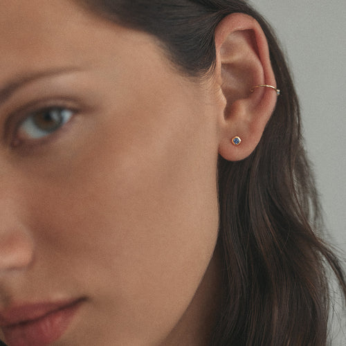 Sapphire Stud Earrings Image 2