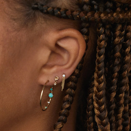 Opal Inverted Hoops Image 2
