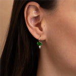 Tourmaline and Diamond Drop Earrings