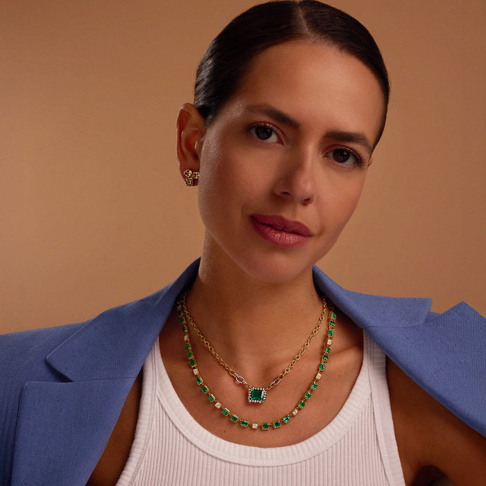 Brazilian Emerald Pendant Necklace
