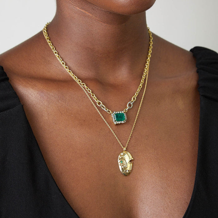 Brazilian Emerald Pendant Necklace